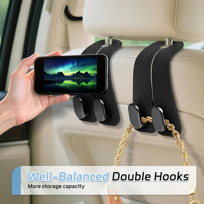 Premium Vegan Leather Car Seat Hooks