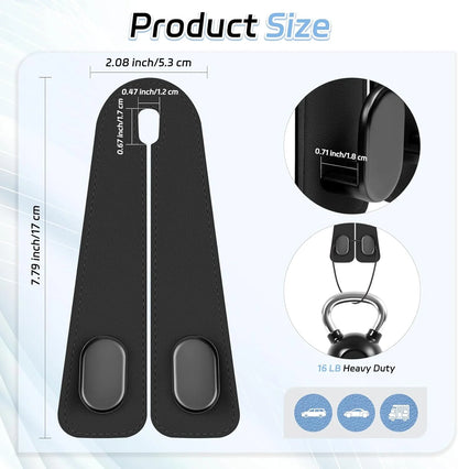 Premium Vegan Leather Car Seat Hooks