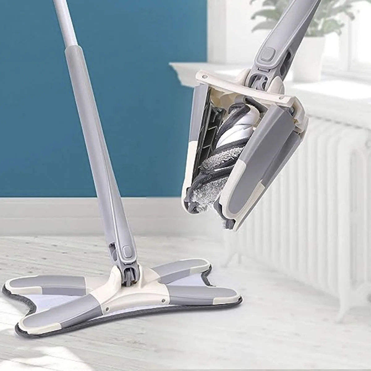 X-Type Microfiber Mops for Floor Cleaning