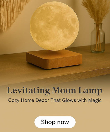 Magnetic Levitating Moon Lamp with Wooden Base