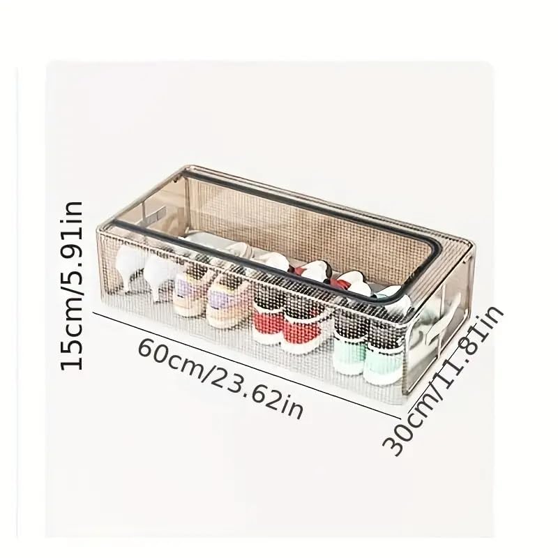 Foldable Mesh Shoe Organizer Box (XL Size)