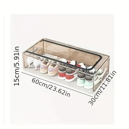 Foldable Mesh Shoe Organizer Box (XL Size)