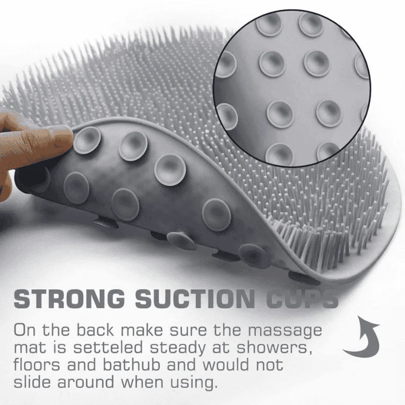 Shower Foot Scrubber Mat with Wall-Mounted Suction Cups