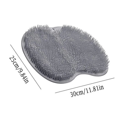 Silicone Shower Scrubber Mat with Wall-Mounted Suction Cups.