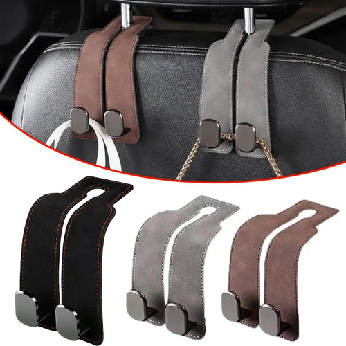 Premium Vegan Leather Car Seat Hooks