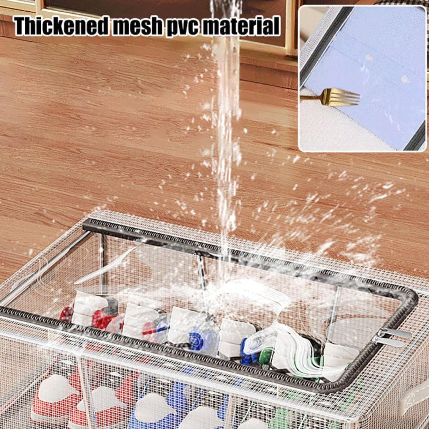 Foldable Mesh Shoe Organizer Box (XL Size)