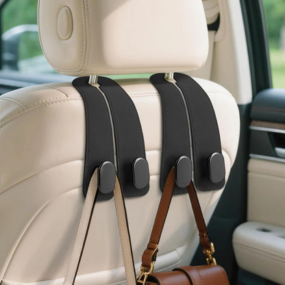 Premium Vegan Leather Car Seat Hooks