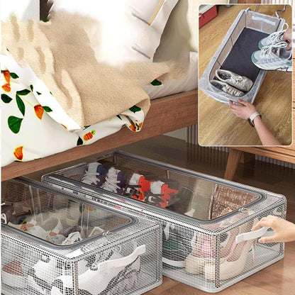 Foldable Mesh Shoe Organizer Box (XL Size)