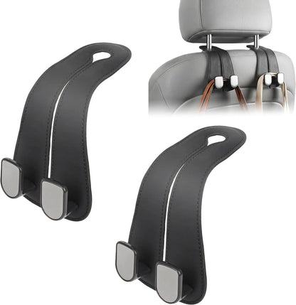 Premium Vegan Leather Car Seat Hooks