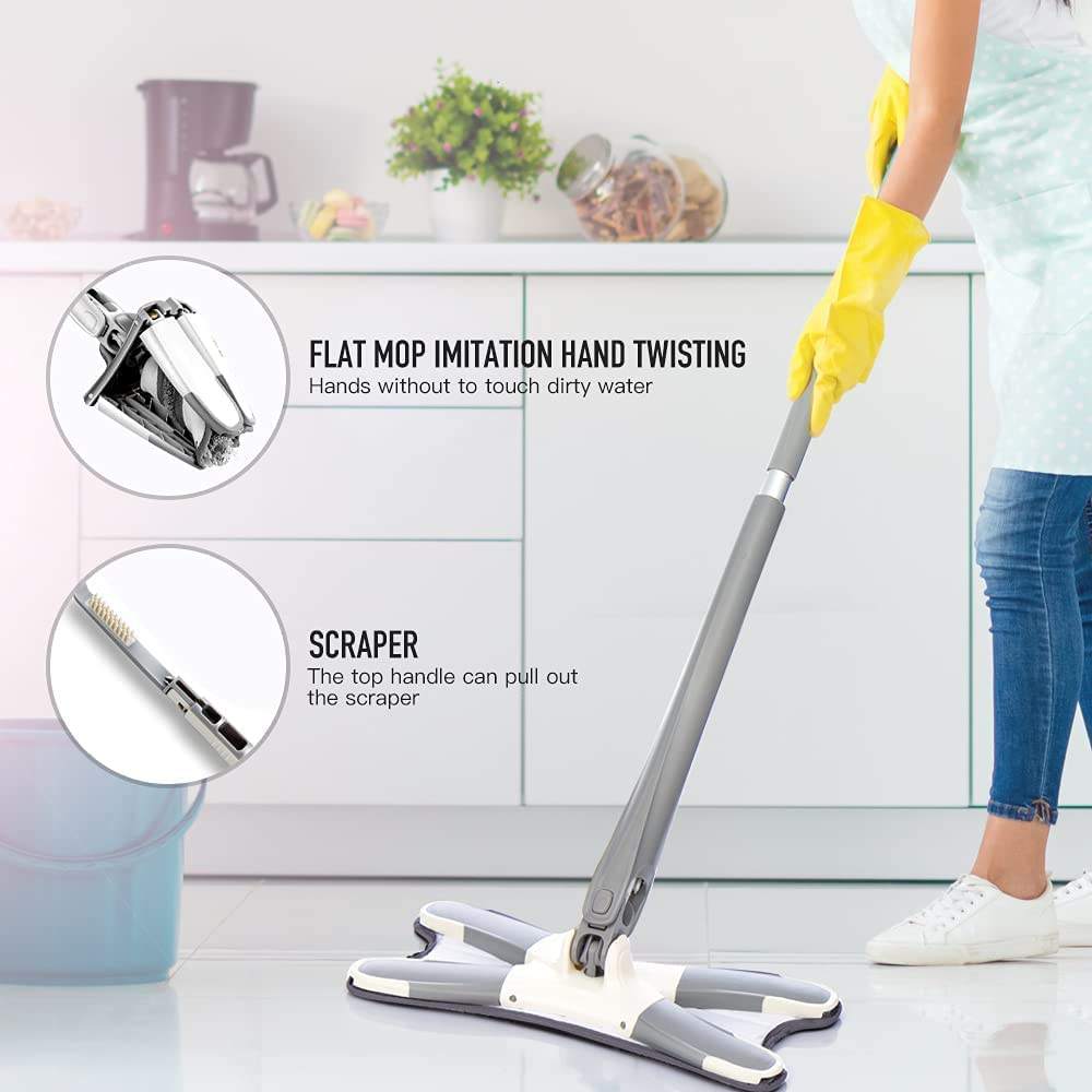 X-Type Microfiber Mops for Floor Cleaning