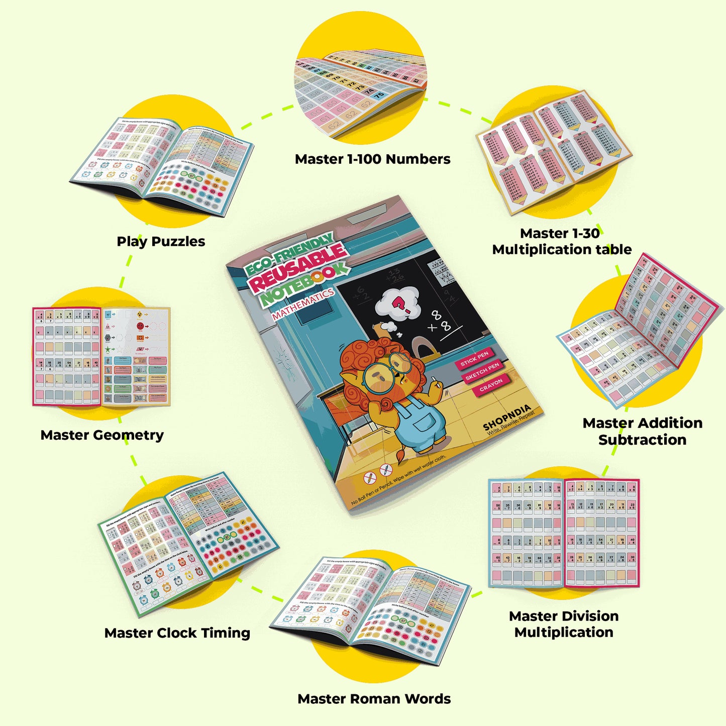 Reusable Notebooks for Handwriting & Learning Skills Improvement