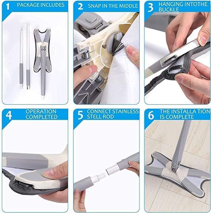 X-Type Microfiber Mops for Floor Cleaning