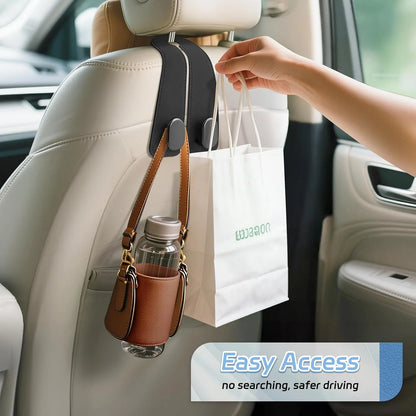 Premium Vegan Leather Car Seat Hooks
